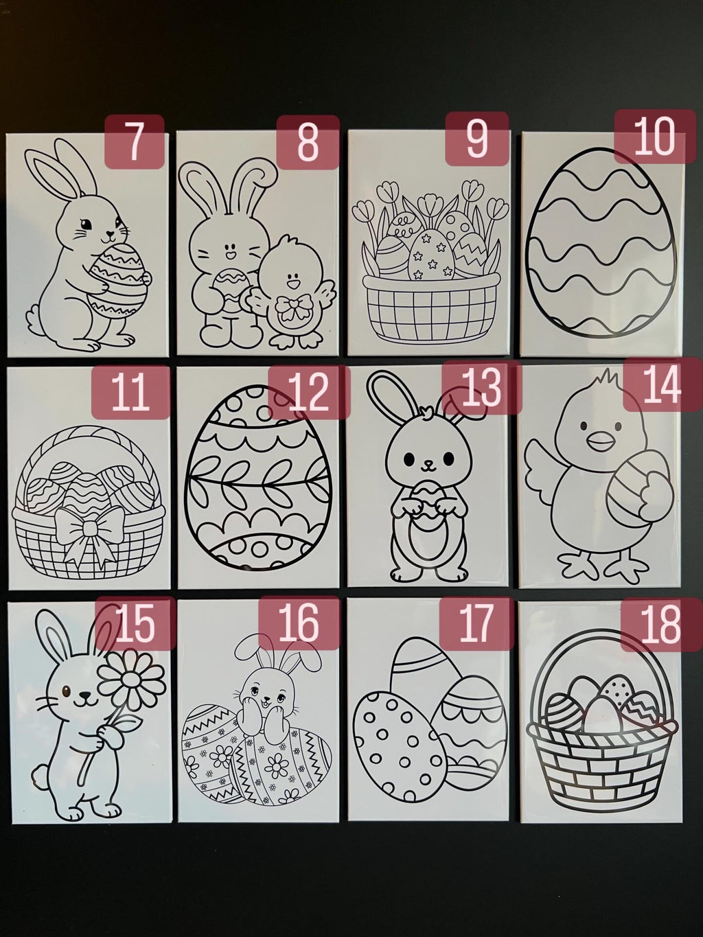 3 pack Easter Coloring Magnets