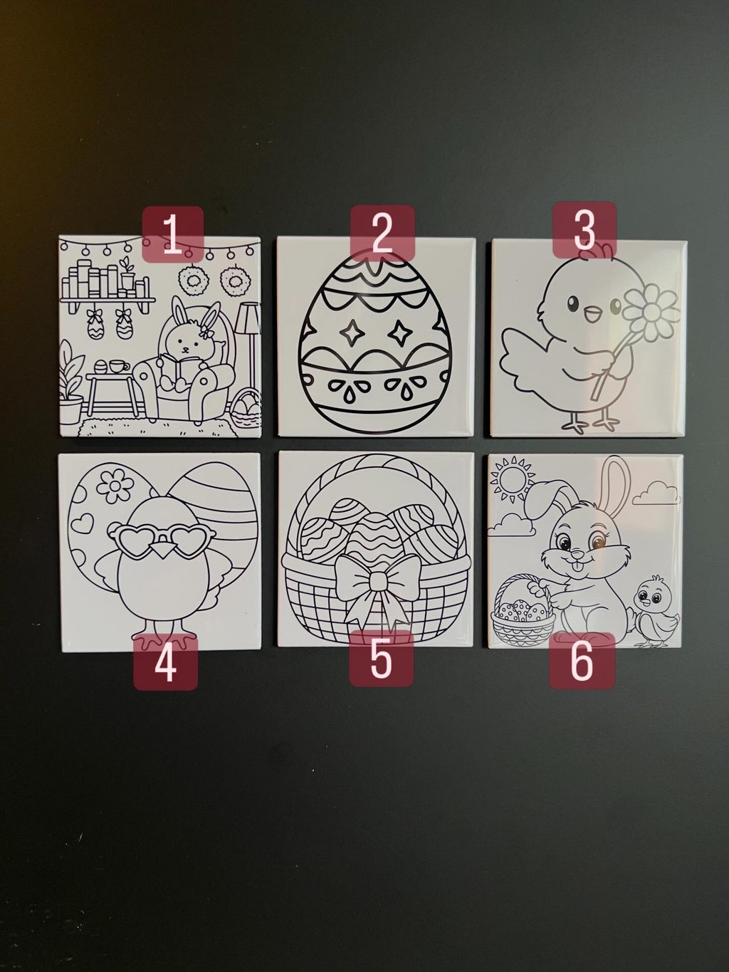 3 pack Easter Coloring Magnets
