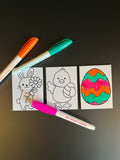 3 pack Easter Coloring Magnets